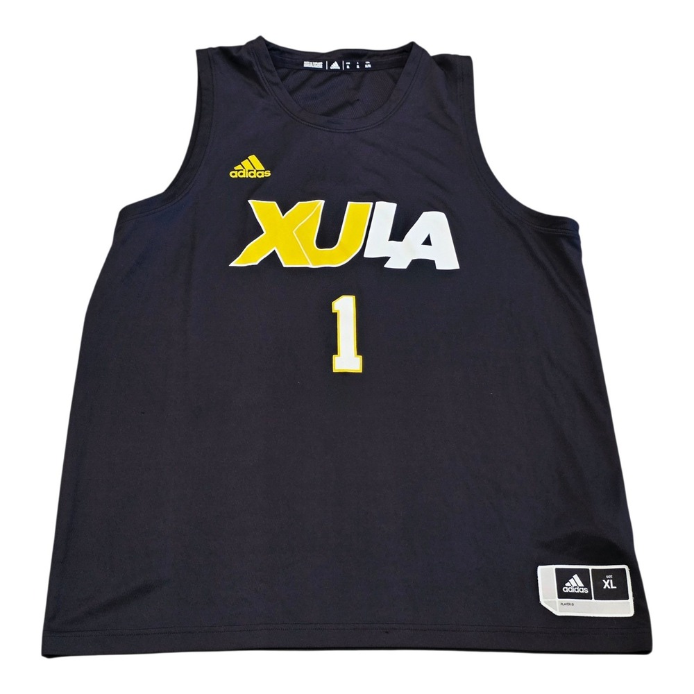 Adidas Xavier Univ Louisiana Gold Rush Basketball Jersey Black Mens XL XULA 1